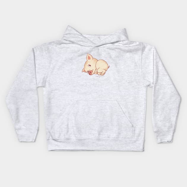 Cute Pig Kids Hoodie by sanogawa